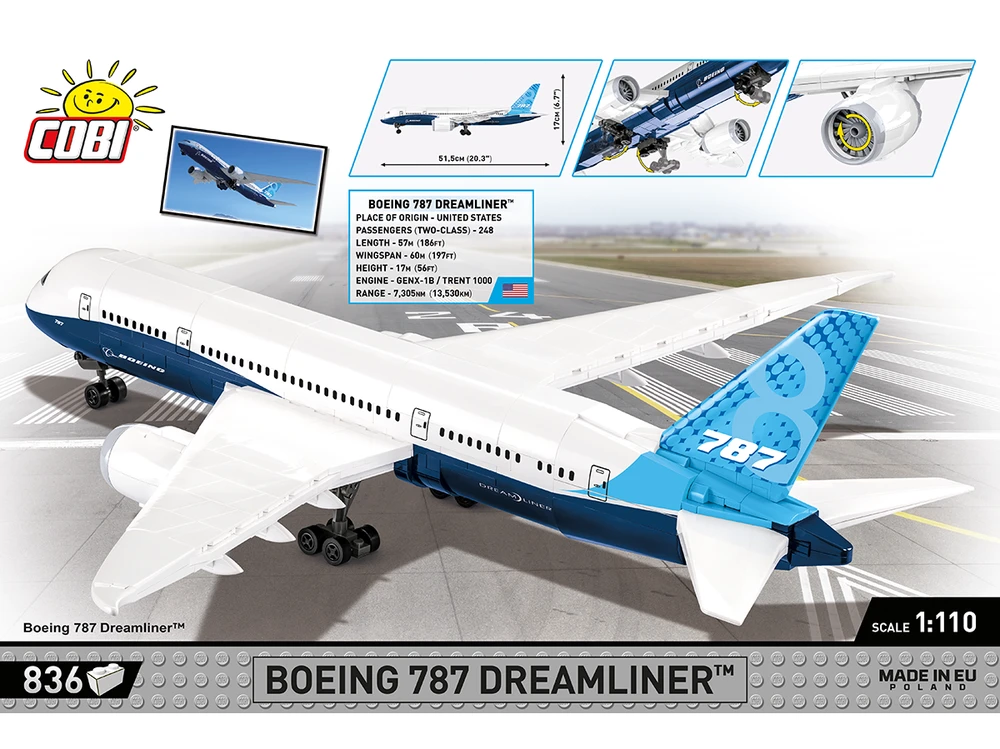COBI - Konstruktorius Boeing 787 Dreamliner, 1/110, 26603