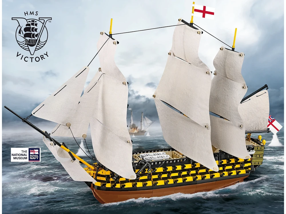 COBI H.M.S. Victory burlaivio konstruktorius 1:144, 2517 detalių