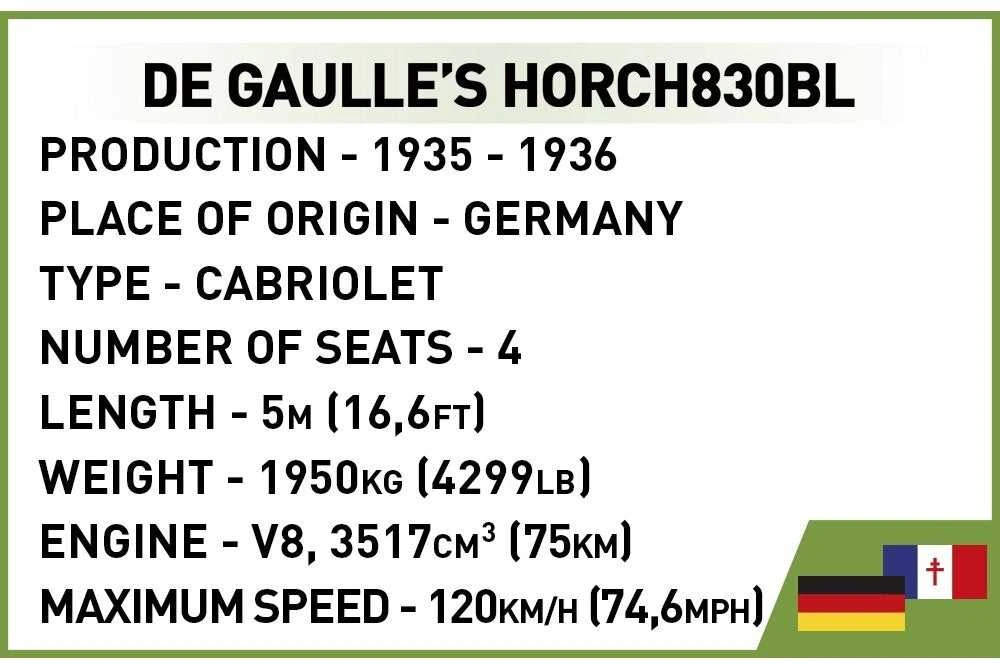COBI - Konstruktorius De Gaulle's Horch830BL, 1/35, 2261