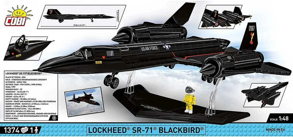 COBI konstruktorius Lockheed SR‑71 Blackbird 1:48, 1374 det., 9+, 5891