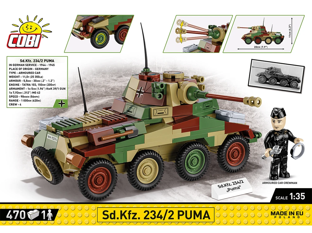 COBI - Konstruktorius Sd.Kfz. 234/2 Puma, 1/35, 2287