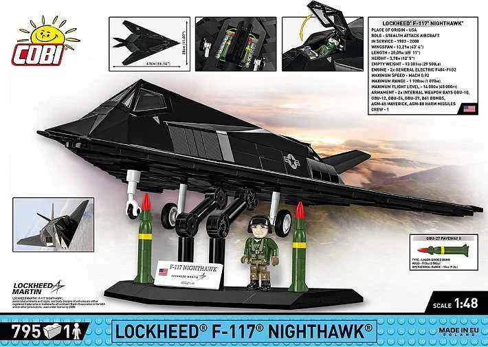 Cobi „Lockheed F-117 Nighthawk 795“ blokai