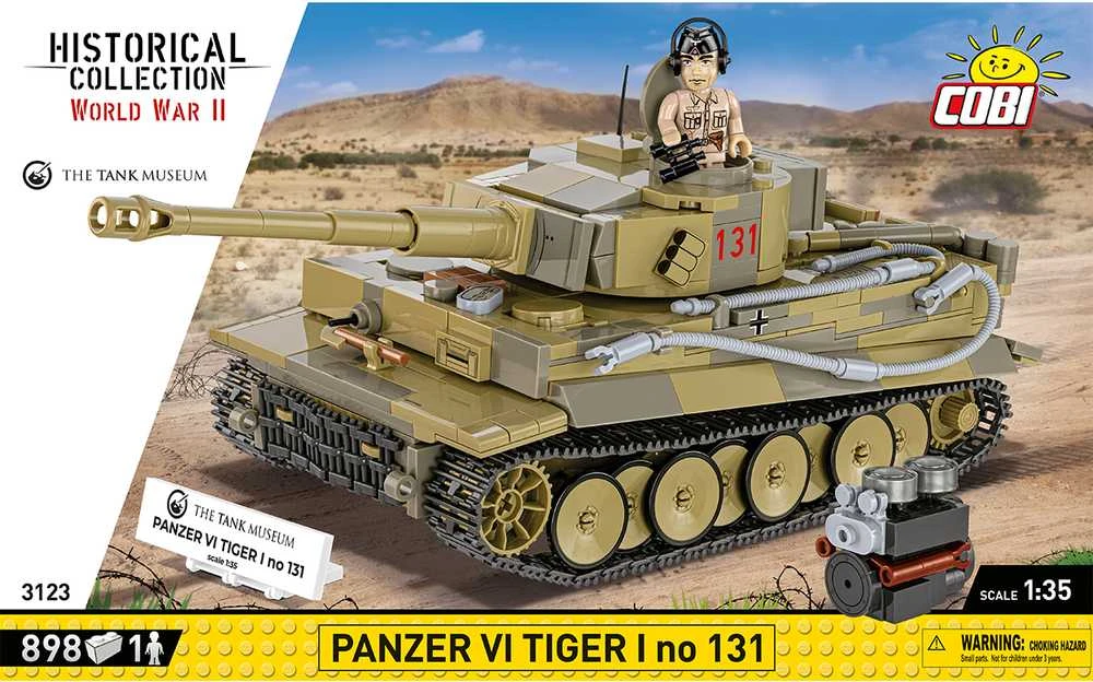 COBI Panzer VI Tiger I Nr.131 konstruktorius, 1:35, 898 detalių