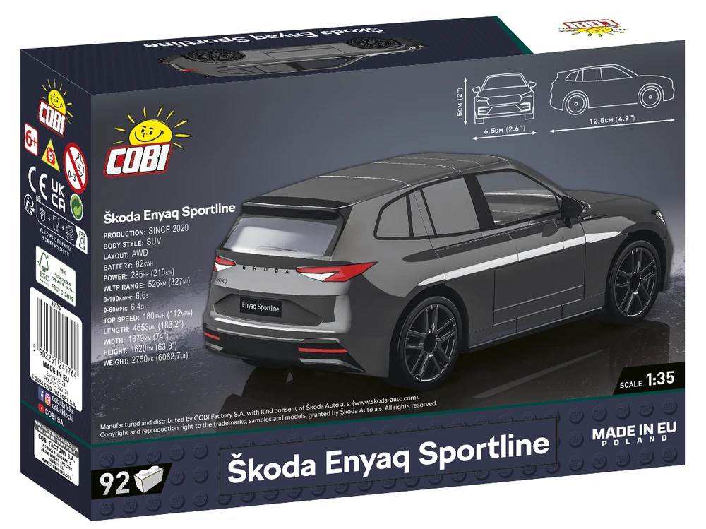 Konstruktorius Cobi Škoda Enyaq Sportline, 1/35, 24576