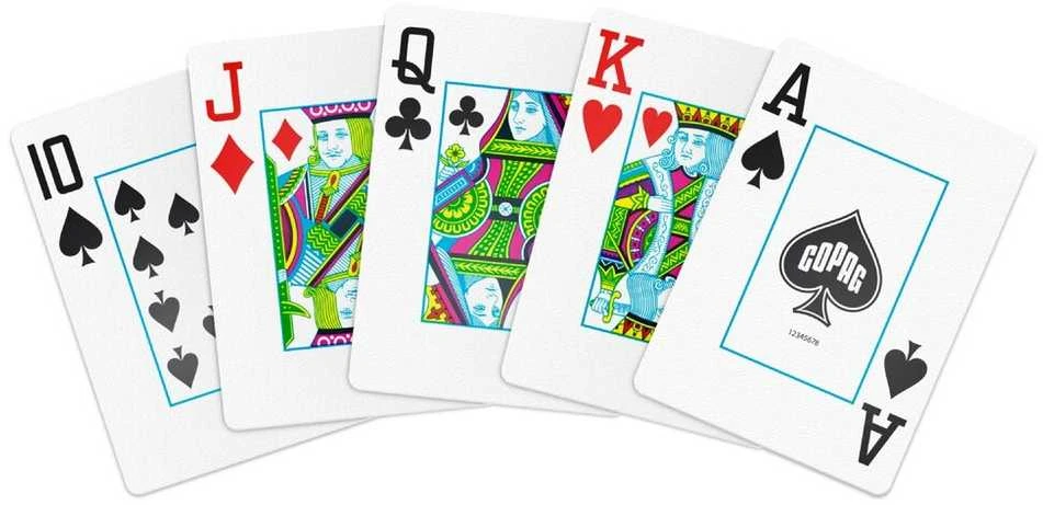 Copag 100% PVC pokerio kortos, 2 kaladžių rinkinys, Jumbo Index
