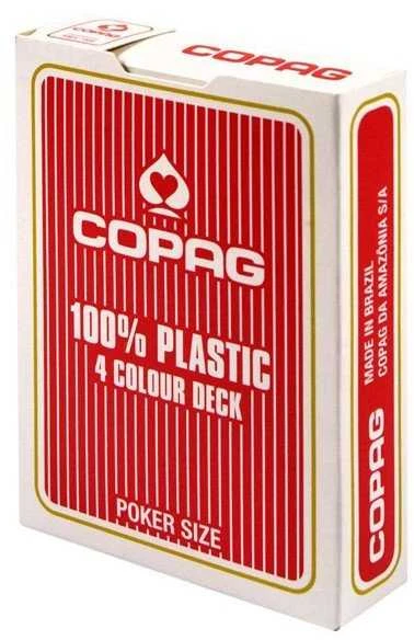 Copag 4 Colour pokerio kortos (Raudonos)
