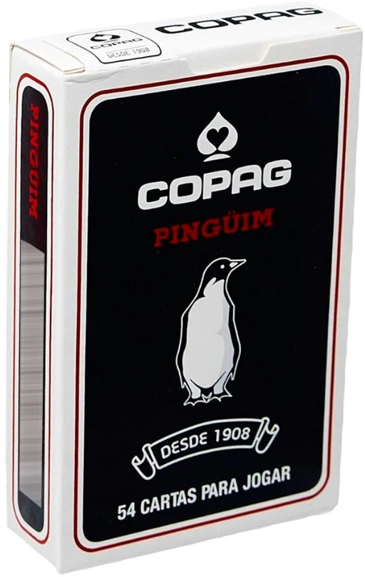 Žaidimų Kortelės - Copag Pinguim Bridge Format 54 Kortelės 57,15 x 88,9 mm Juodos