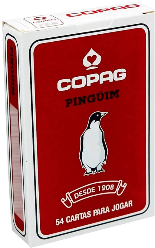 Kortų Žaidimas - Copag Pinguim Bridge Format 54 Kortos 57,15 x 88,9 mm Raudona