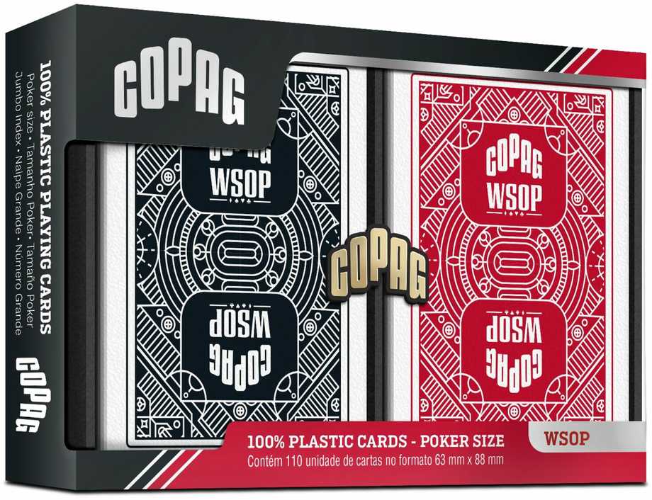 Copag Wsop Jumbo Index Double Plastic Žaidimo Kortos