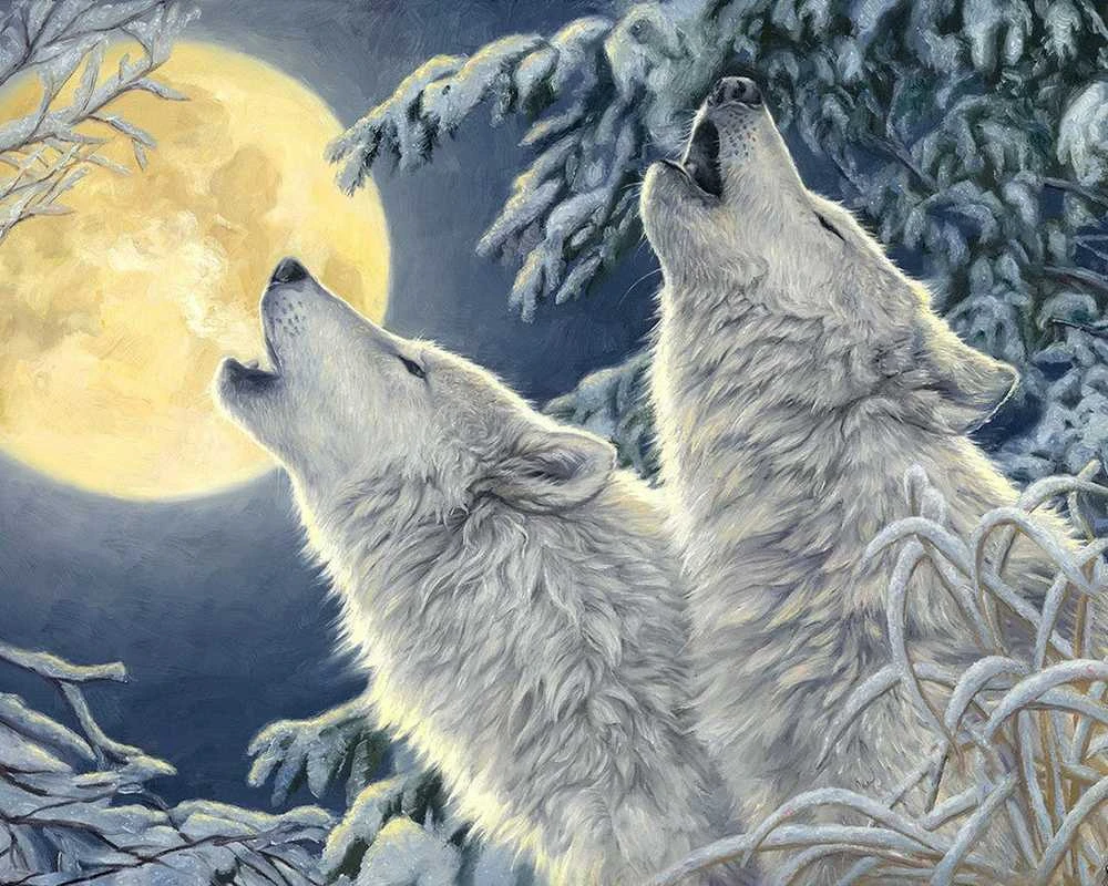 Crafting Spark 2 Wolves Deimantinio Paveikslo komplektas CS2565