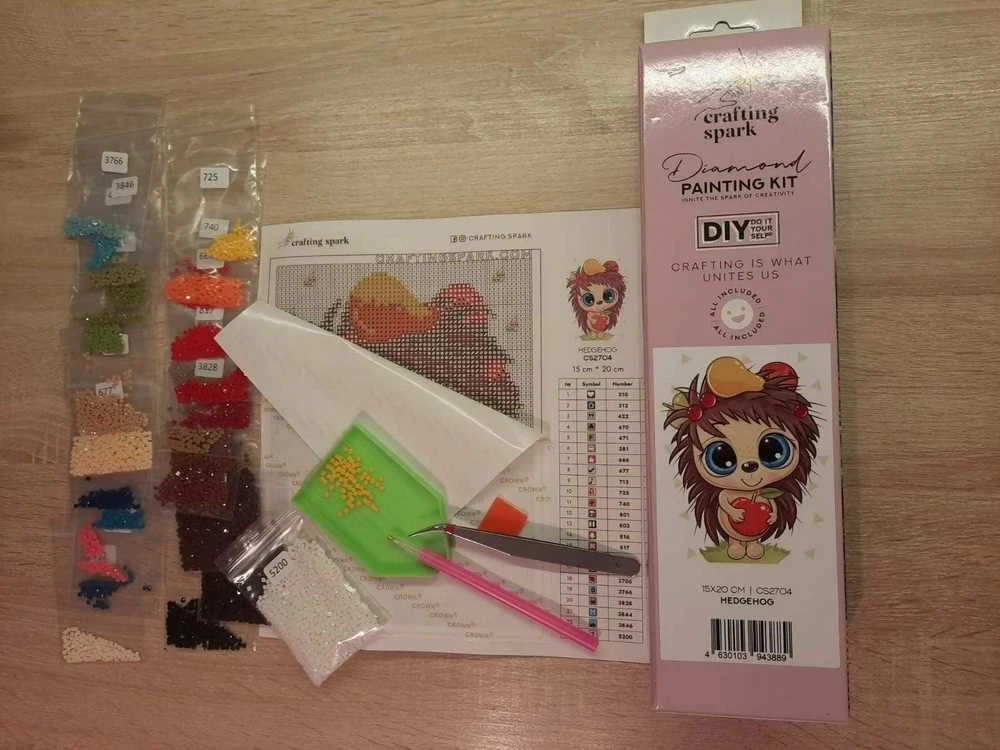 Crafting Spark Cat with the Rainbow 20х20 Deimantinio Paveikslo komplektas Cs2708