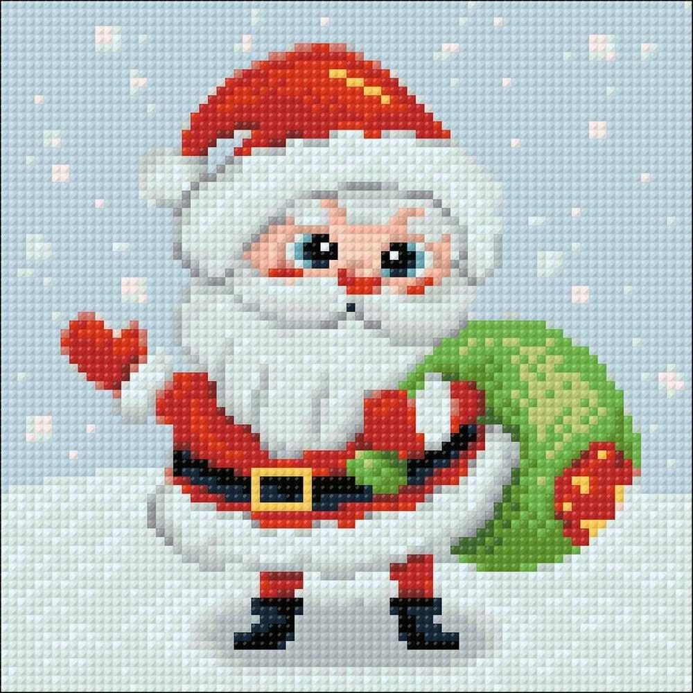 Crafting Spark Christmas Santa 20х20 Deimantinio Paveikslo komplektas Cs2697