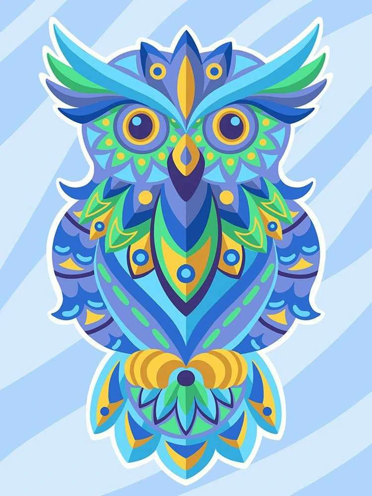 Crafting Spark Colourful Owl Deimantinio Paveikslo komplektas CS2544