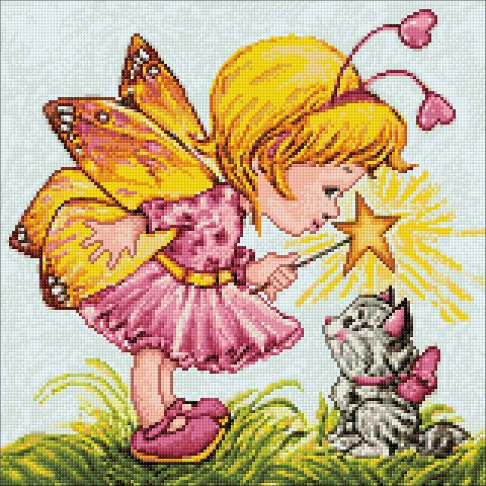 Crafting Spark Fairy with Kitten Deimantinio Paveikslo komplektas CS2496