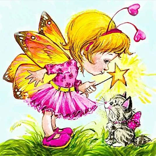 Crafting Spark Fairy with Kitten Deimantinio Paveikslo komplektas CS2496