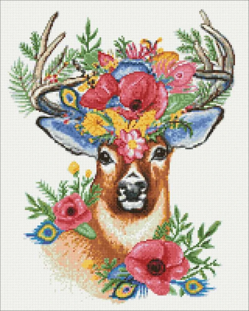 Crafting Spark Forest Deer 40х50 Deimantinio Paveikslo komplektas Cs2542
