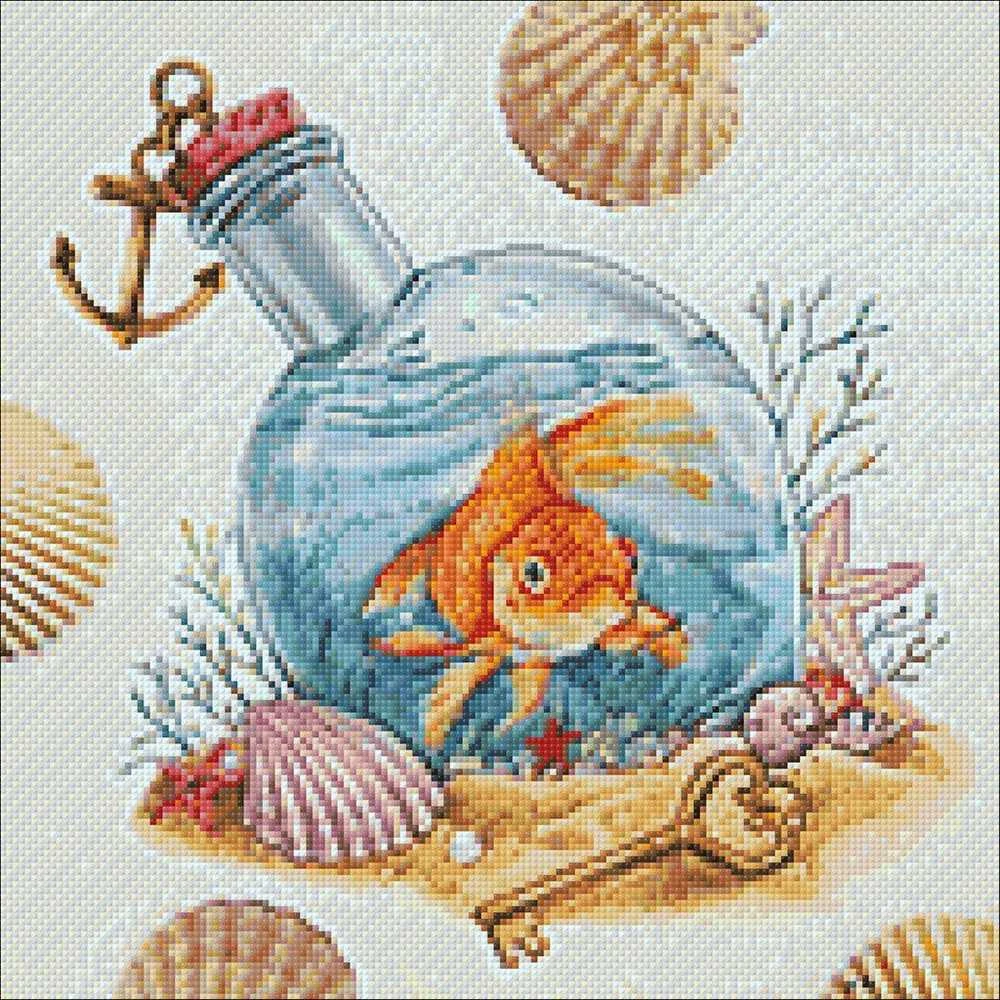 Crafting Spark Golden Fish 40х40 Deimantinio Paveikslo komplektas Cs2721