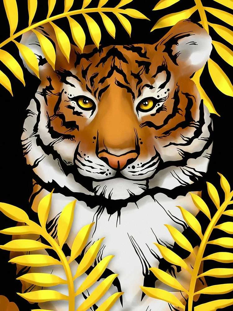 Crafting Spark Golden Tiger 30х40 Deimantinio Paveikslo komplektas Cs2722