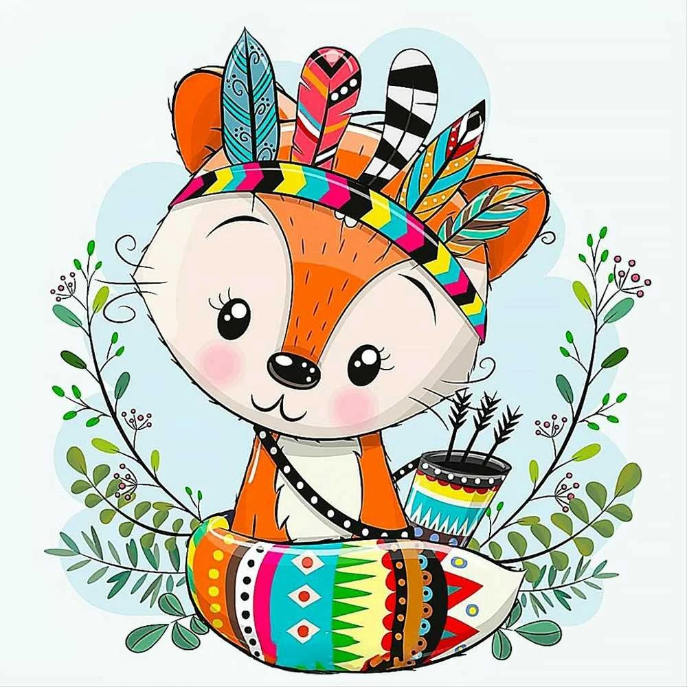 Crafting Spark Indian Fox 20х20 Deimantinio Paveikslo komplektas Cs2532