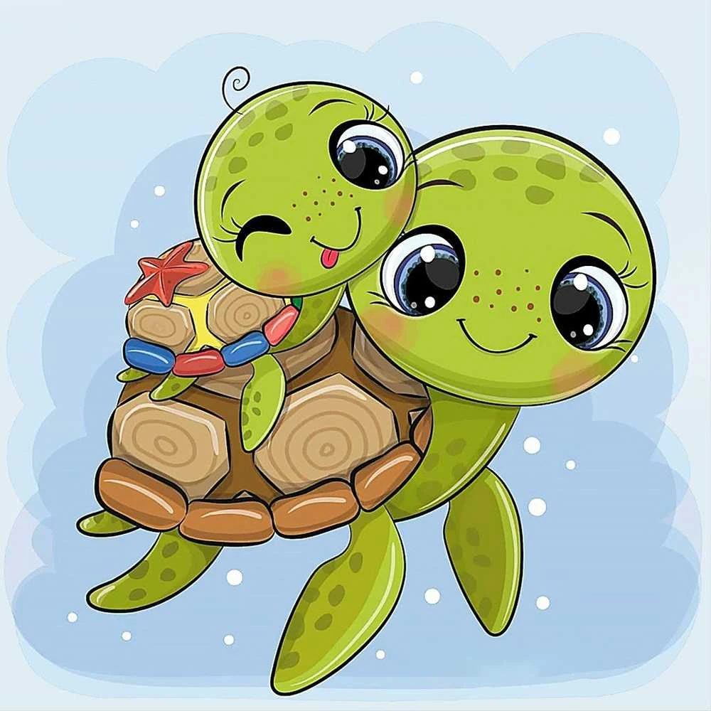 Crafting Spark Little Turtles 20х20 Deimantinio Paveikslo komplektas Cs2536