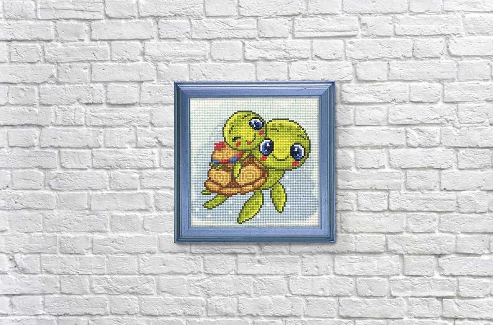 Crafting Spark Little Turtles 20х20 Deimantinio Paveikslo komplektas Cs2536