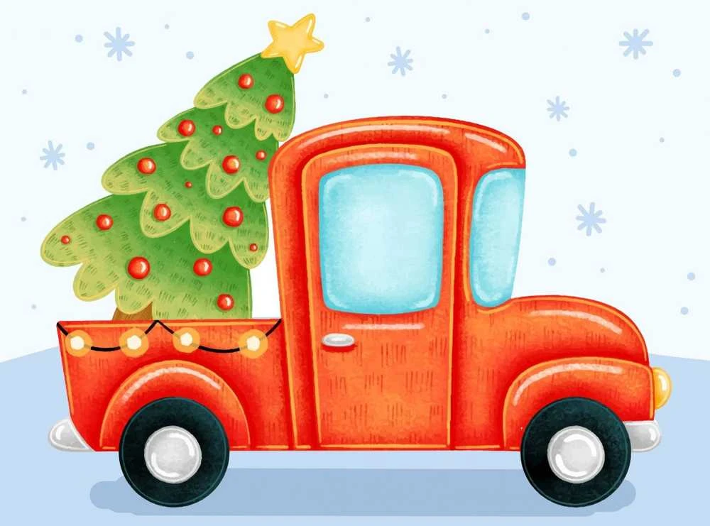 Crafting Spark New Year Lorry 20х15 Deimantinio Paveikslo komplektas Cs2693