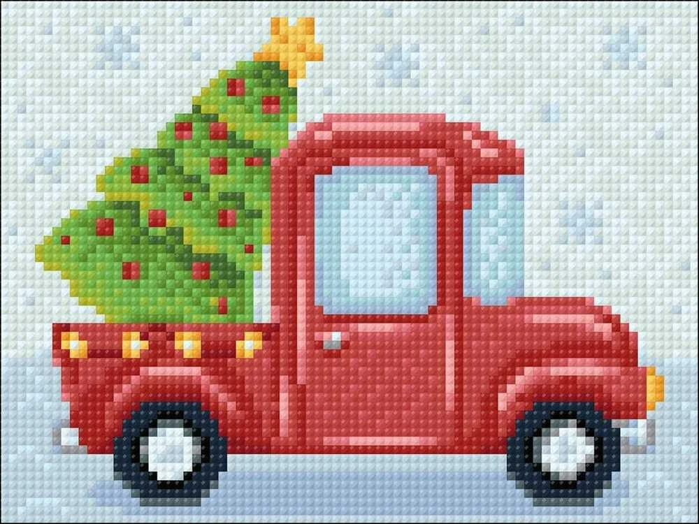 Crafting Spark New Year Lorry 20х15 Deimantinio Paveikslo komplektas Cs2693