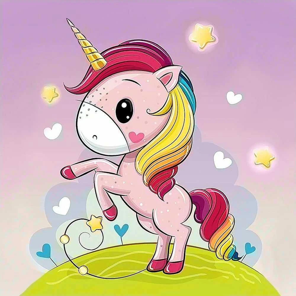 Crafting Spark Playful Unicorn 20х20 Deimantinio Paveikslo komplektas Cs2531