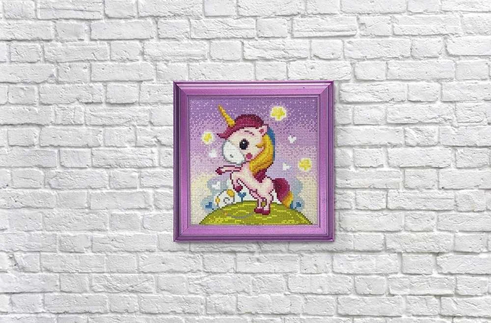 Crafting Spark Playful Unicorn 20х20 Deimantinio Paveikslo komplektas Cs2531