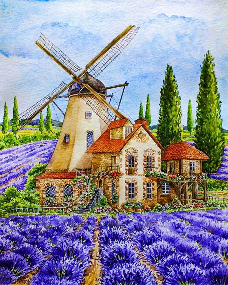 Crafting Spark Provance Windmill 40х50 Deimantinio Paveikslo komplektas Cs2579