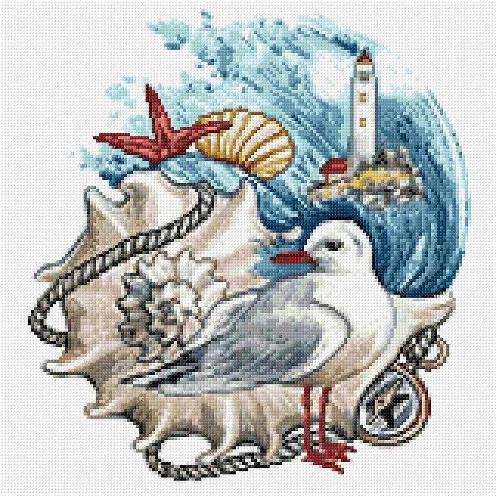 Crafting Spark Sea Collage 40х40 Deimantinio Paveikslo komplektas Cs2801
