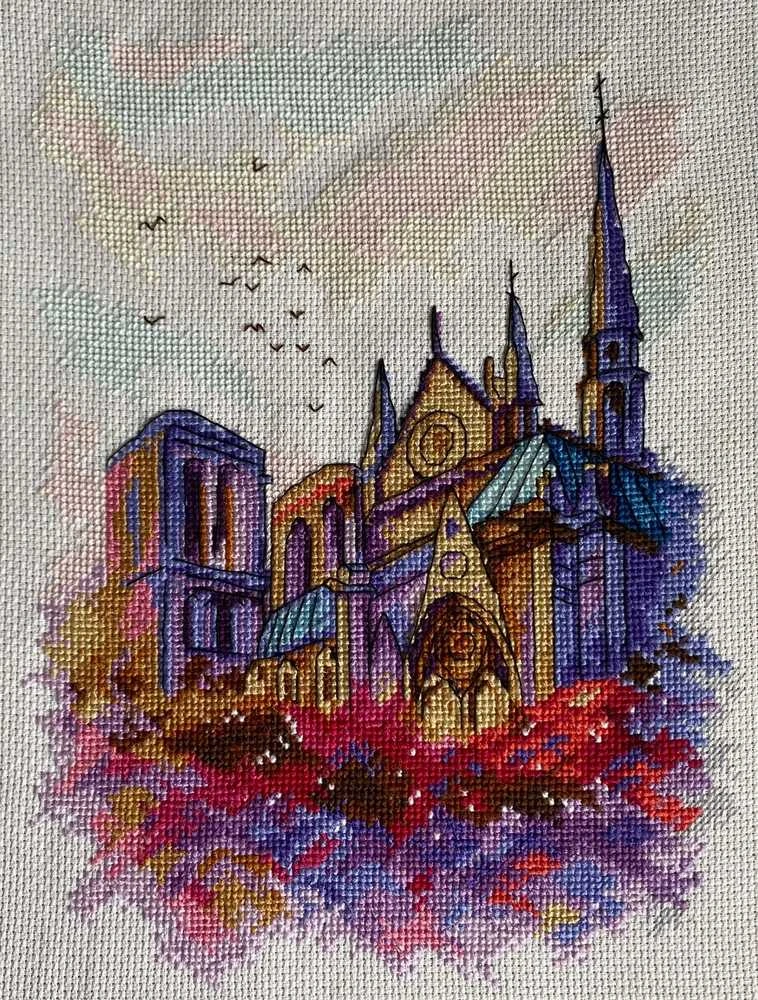 Crafting Spark Siuvinėjimo kryželiu rinkinys Katedra, Aida 16 ct, DMC, 17x23 cm