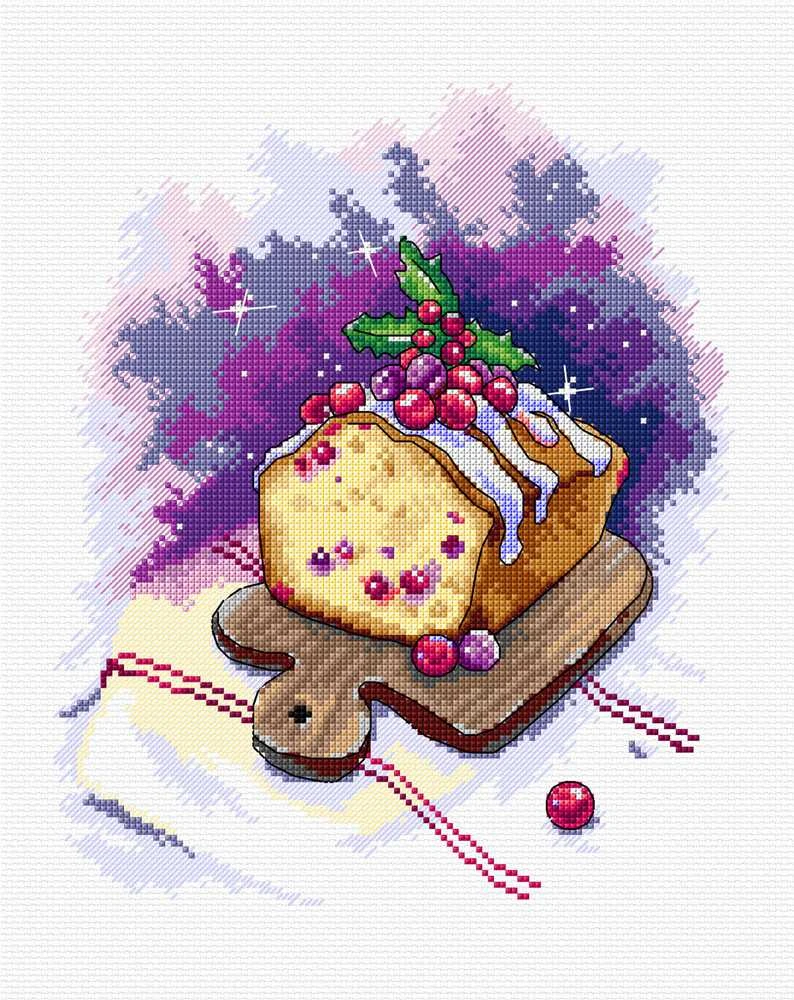 Crafting Spark Siuvinėjimo kryželiu rinkinys Tortas, 16 ct Aida, 18x22 cm, 32 spalvos