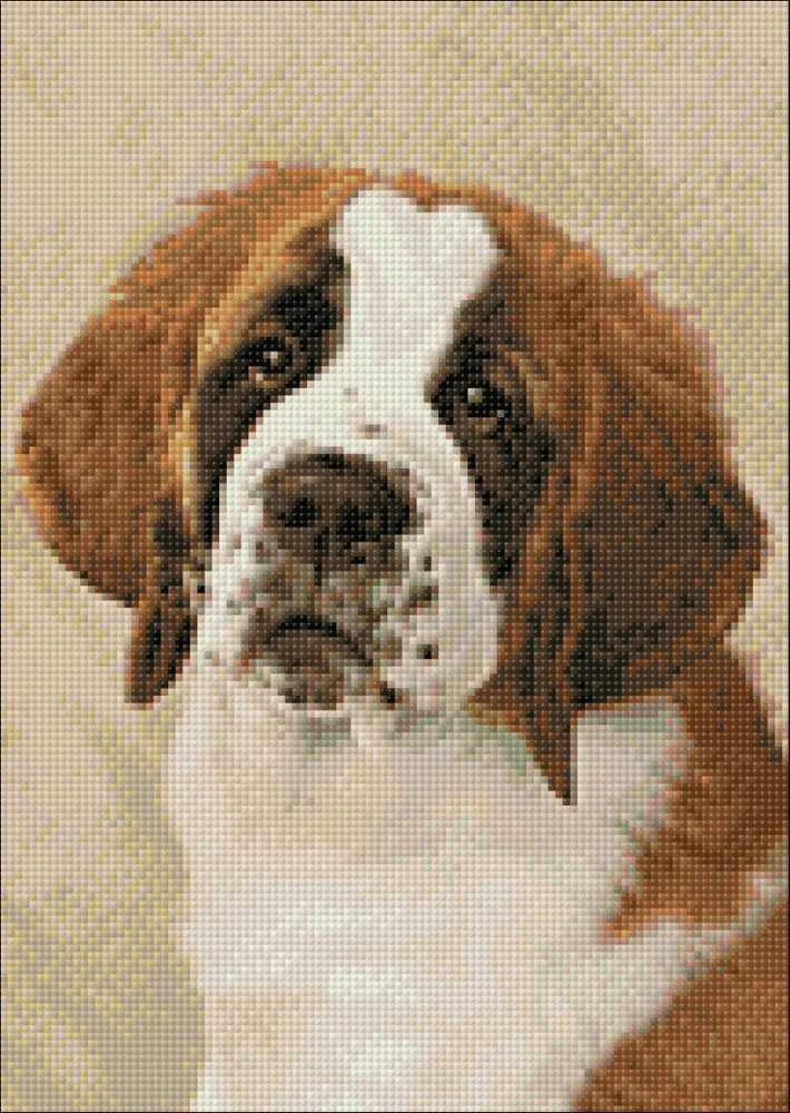 Crafting Spark St. Bernard pup 30х40 Deimantinio Paveikslo komplektas Cs2416