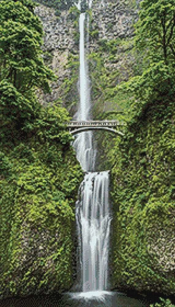 Crafting Spark Waterfall in the mountains 40х70 Deimantinio Paveikslo komplektas Cs2716