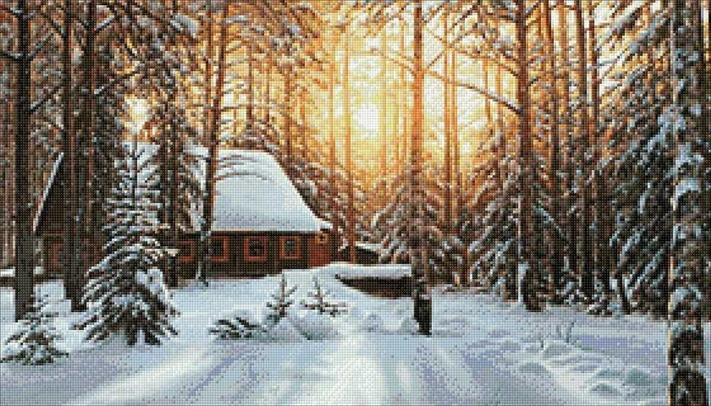 Crafting Spark Winter Landscape 70х40 Deimantinio Paveikslo komplektas Cs2608