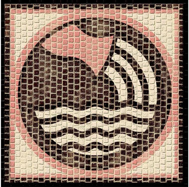 Cuit Domenech Everships CUIT keraminė mozaika: Zodiakas Vandenis, 20x20 cm, konstravimo rinkinys