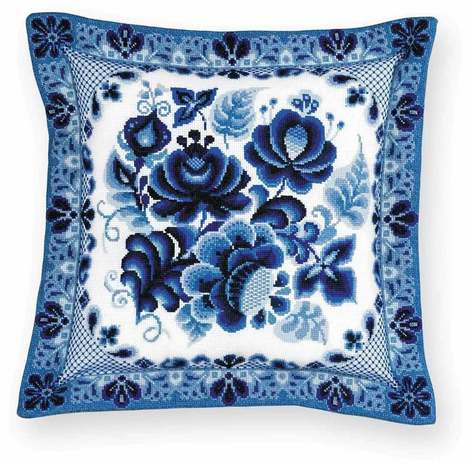 Cushion/Panel Gzhel Painting siuvinėjimo rinkinys iš RIOLIS Nr.: 1830
