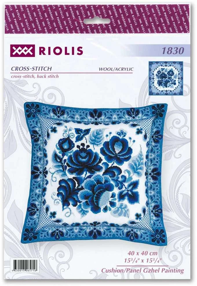 Cushion/Panel Gzhel Painting siuvinėjimo rinkinys iš RIOLIS Nr.: 1830