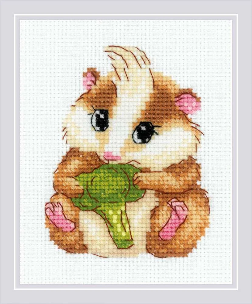 Riolis Siuvinėjimo kryželiu rinkinys "Mielas Hamsteris" 13x16 SR2185