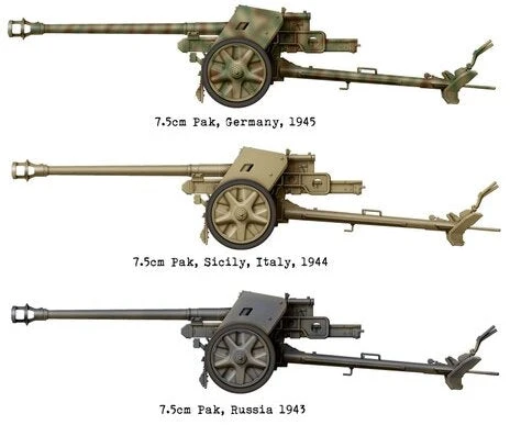 Das Werk vokiečių prieštankinė patranka 7,5 cm PaK40 modelis 1/16 16020