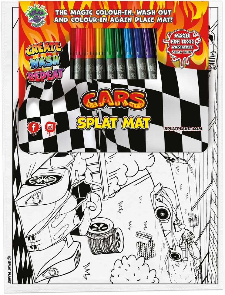Splat Planet Spalvinimo kilimėlis MAŠINOS