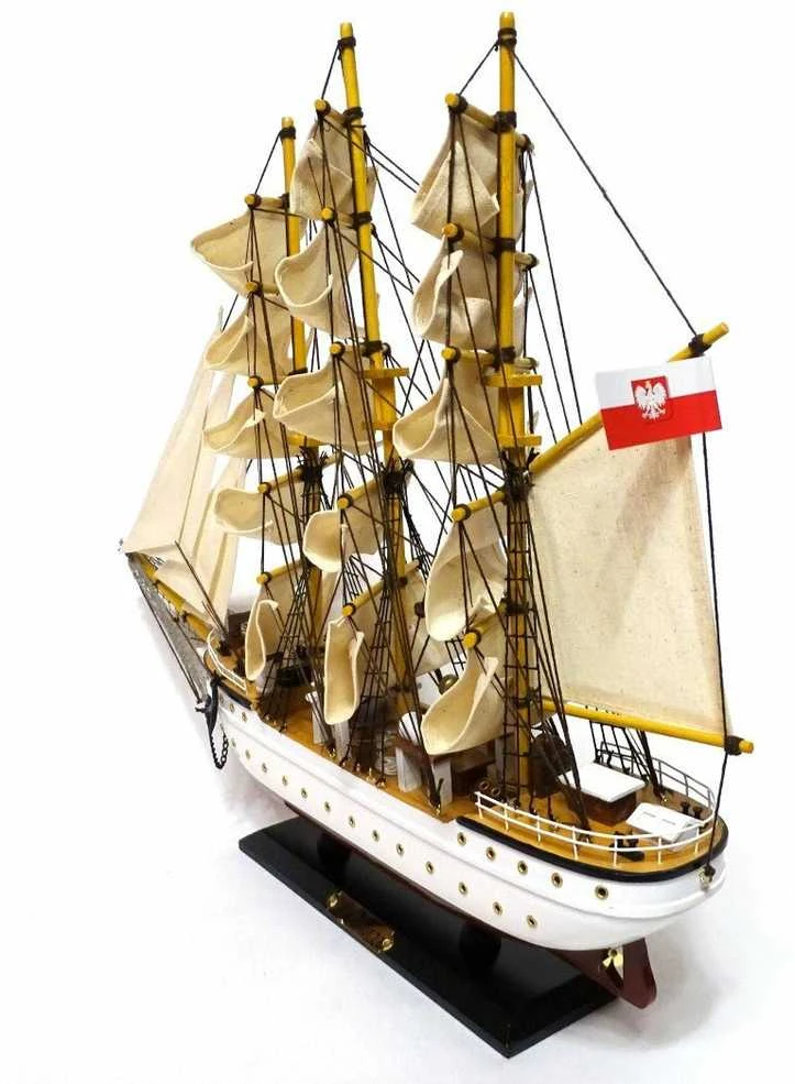 Deco Gifts Kolekcinis medinis burlaivio Dar Pomorza modelis 50 cm – jūrinė dovana