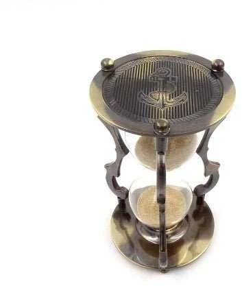 Mirtop Antikinis žalvarinis smėlio laikrodis 5 min – retro interjerui su inkaro motyvu
