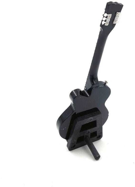 Indominiguitars Kolekcinė Elvis Presley stiliaus mini gitara 15 cm, mahagonas + stovas