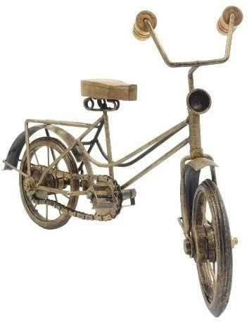 Mirtop Retro dviračio figūrėlė – metalas ir medis, vintage dekoras dviratininkui