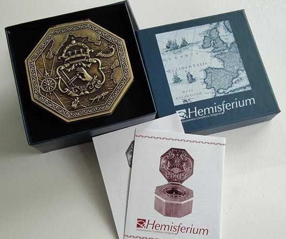 Hemisferium Ica Sl Jūrinis kompasas su kardaniniu mechanizmu – 17 a. replika, žalvaris, dovana