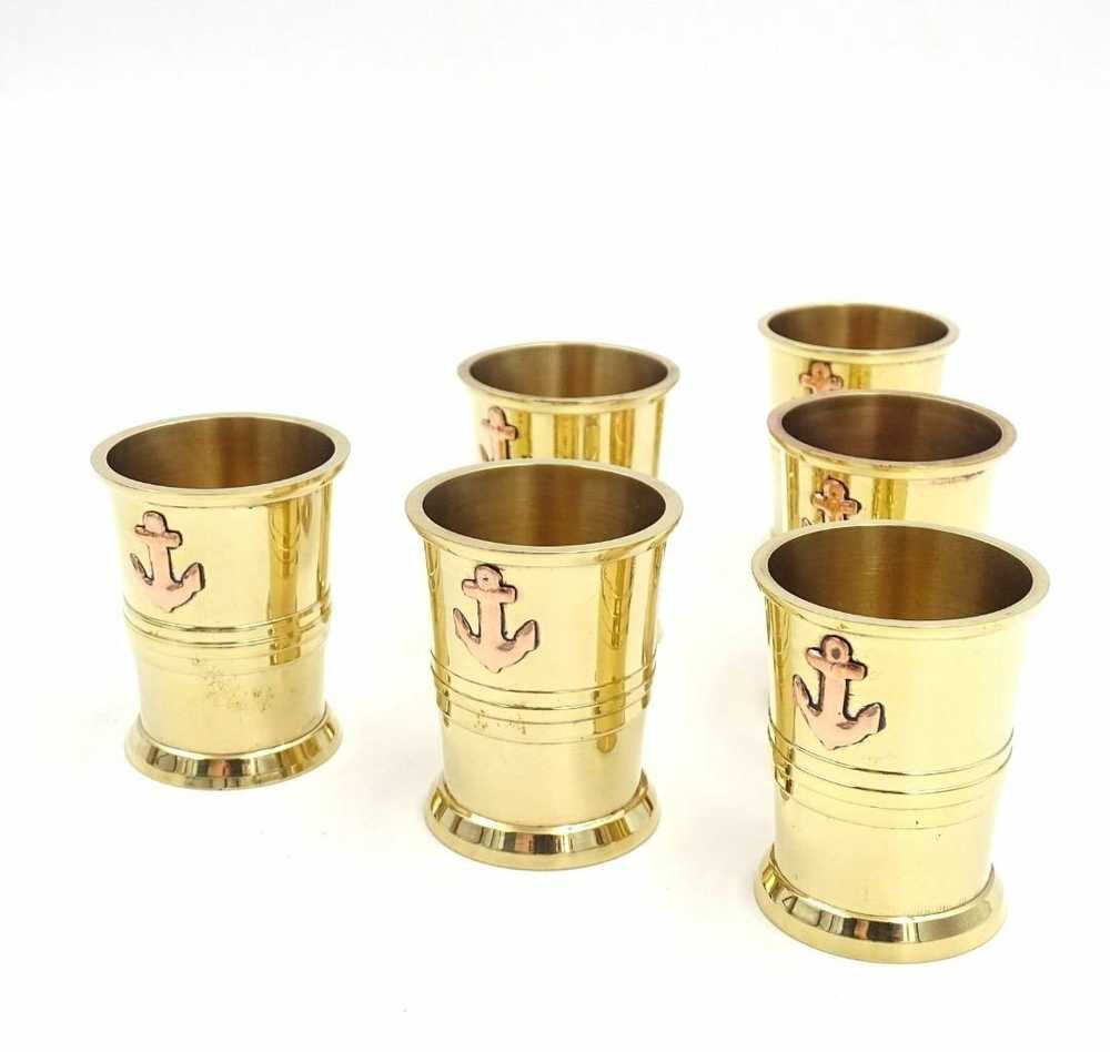Deco Gifts Metalinės stiklinės degtinei - 6 stiklinių rinkinys - RCW