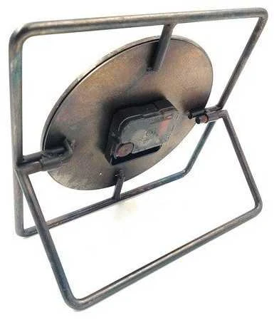 Mirtop Metalinis apvalus sieninis laikrodis, juodas ciferblatas, auksinės rodyklės 20cm