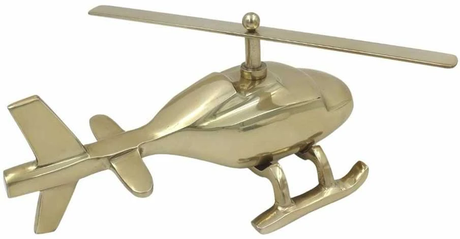 Mirtop Stilingas auksinis metalinis sraigtasparnio modelis – dovana aviacijos gerbėjui
